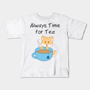 Shiba Inu Tea Time Kids T-Shirt
